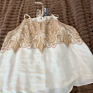 Lane Bryant Cream Halter Top